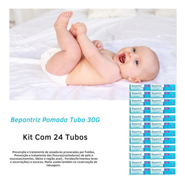 Kit Com 24 Bepantriz Pomada Dermatológica Dexpantenol 30g 1 Kit Com 24 Bepantriz Pomada Dermatológica Dexpantenol 30g 1