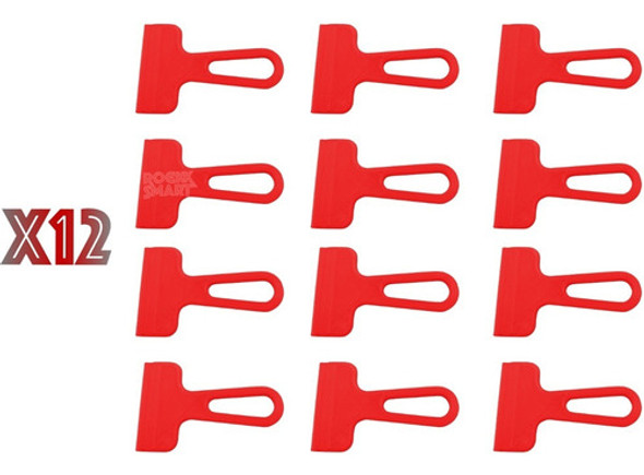 X12 Espatulas Plasticas Hoja Ancha Largo 12.5cm No Dañan 0