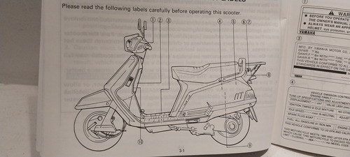 Manual Yamaha Xc 125 D Original 1
