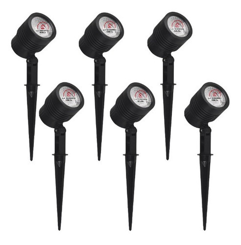 6 Pincho Estaca Potente Luz De Jardín Led 6w Grtia 1 Año Lci 0