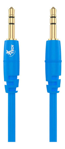 Cable Auxiliar Audio 3,5mm Xtech On The Go Xtg-232 Azul Css 0