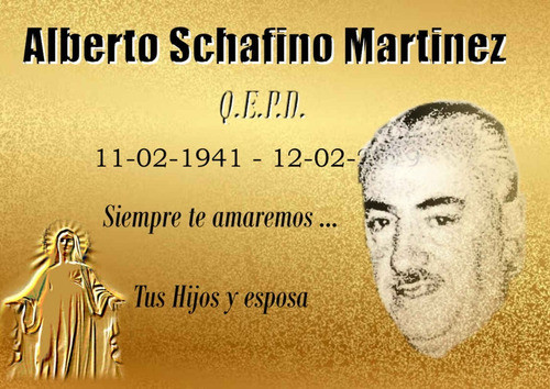 Placas Fúnebres En Aluminio Dorado. Hermoso Diseño 1