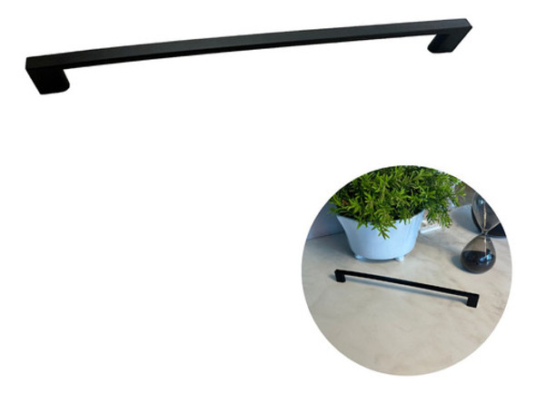 Kit 50 Puxador Para Movel Alça Trave Il950 Preto Fosco 128mm 0