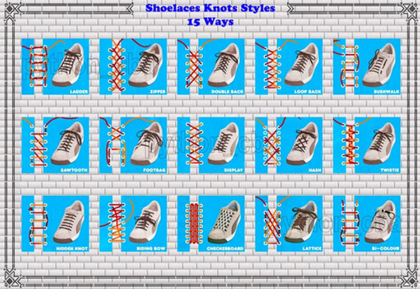 Pósters Nudos Cordones Zapatillas Zapatos Botin Botas 42x30 0
