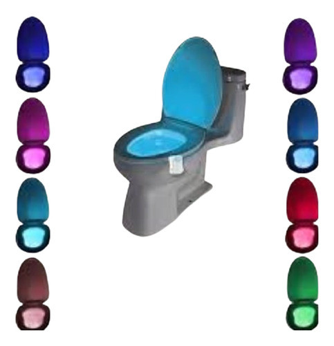 Lâmpada Led Sensor De Movimento P/ Vazo Sanitário 8 Cores 0