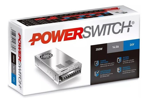 Fuente 24v 14.5a Switching  Ip20 Metalica Interior 1