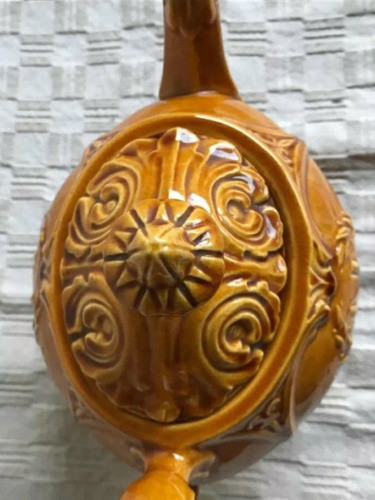 Tetera En Loza Esmaltada Muy Vintage E Impecable. 1 Litro. 1