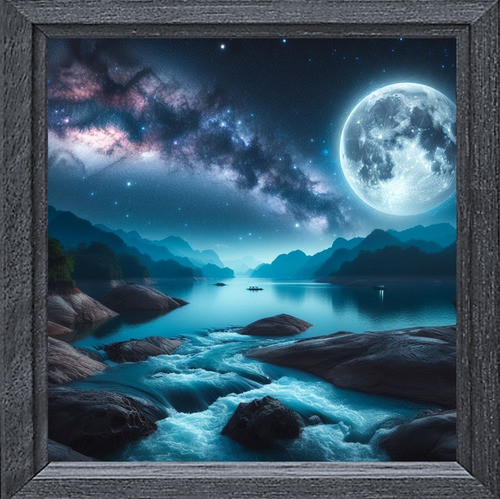 Cuadro Arte Digital Luna Llena_v4 50x50cm Pieza Única 0
