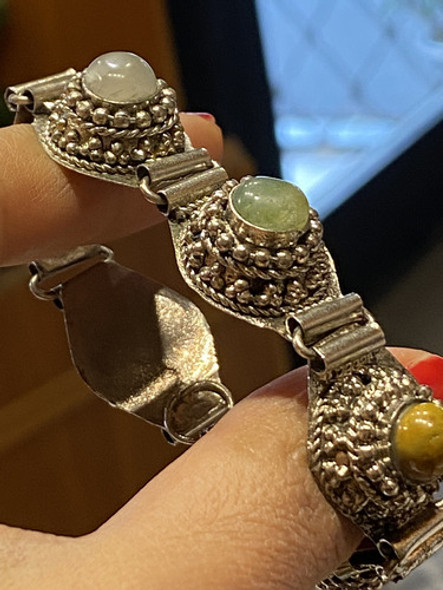 Luli Metal Piedras Pulsera Brazalete Aparente Veraniega 1