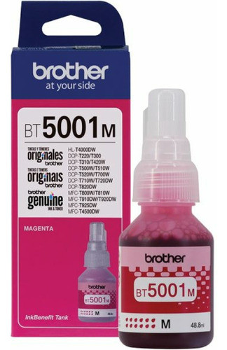 Botella De Tinta Brother Bt5001m Magenta T300 T500w 0