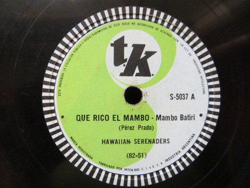 Hawaian Serenaders, Que Rico El Mambo + Magdalena D De Pasta 1