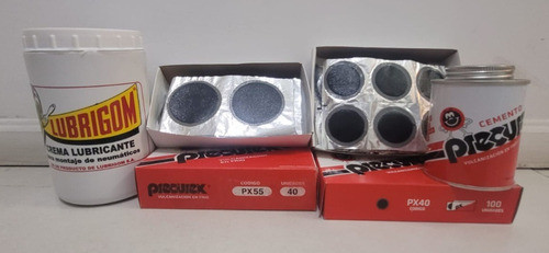Combo Parches Px40 Px55+cemento Precurex+pasta Lubrigom 1kg 0