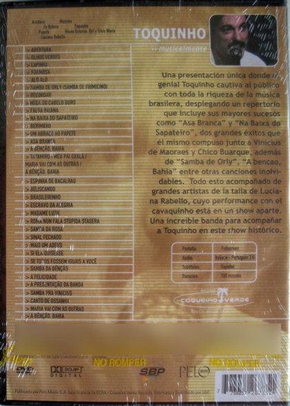 Dvd - Toquinho - Musicalmente - In Concert Live - Nuevo 1 Dvd - Toquinho - Musicalmente - In Concert Live - Nuevo 1