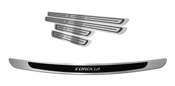 Kit Cubre Zocalos P/ Baul Y Puerta P/ Toyota Corolla 03/14 0