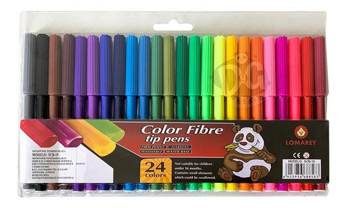 Fibras Marcadores Escolares Blíster Pack X 24 Colores Oferta 0