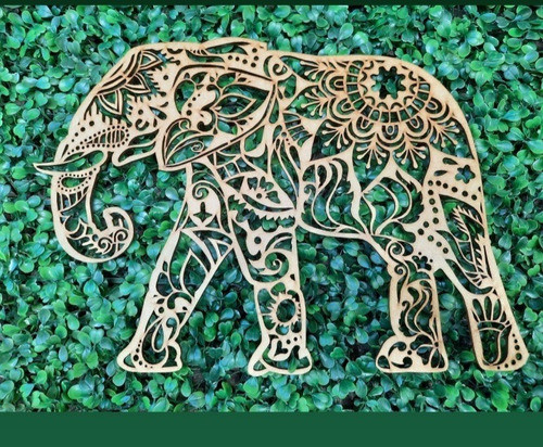 Elefante Calado G, Mdf 3mm , Cod 762 1