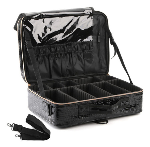 Deayou Estuche De Maquillaje De Viaje De 3 Capas, Organizado 0