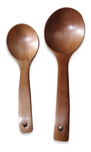 Set Cucharas Cocina De Madera X2 0