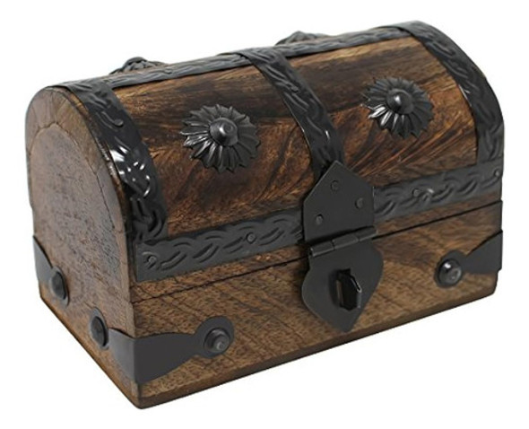 Caja Náutica Cofre Del Tesoro Caja De Y  Juguete De Madera C 0