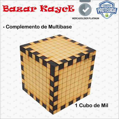 Cubo De Mil Para Multibase - Juego Didactico Sumar Y Restar 1