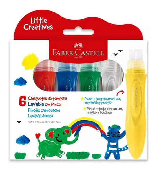 Set 6 Marcadores Faber Castell Little Creatives - Mosca 0