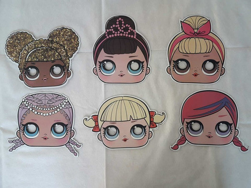 10 Antifaces Temática Lol Surprise Cotillón 0