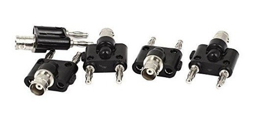 Uxcell 5pcs Bnc Hembra Jack A Doble Apilamiento Conector De 0