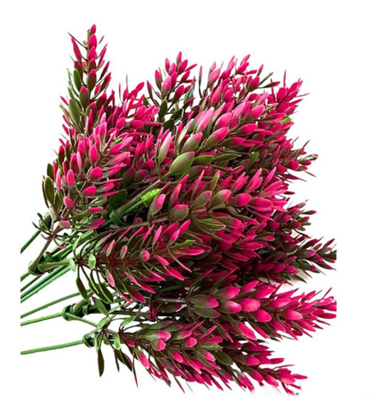 Ramo Artificial Vara Jardín Vertical Chap Fucshia Plantas 1