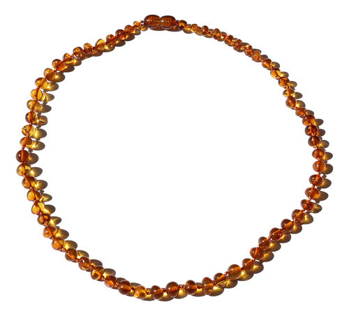 Colar De Âmbar Báltico Mel Escuro Polido Para Criança 0