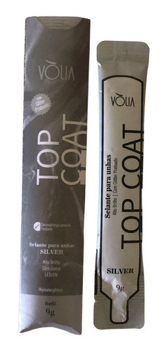 Sachê Refil Top Coat Silver 9g - Volia Lançamento 0