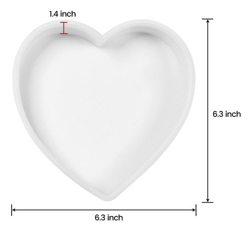 Molde De Silicona Para Resina Corazon  - De 16cm 1
