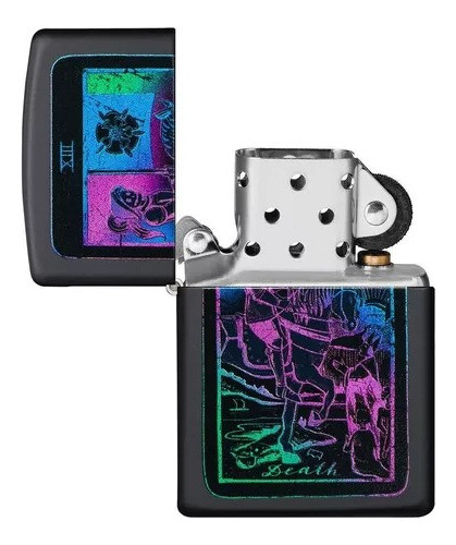 Encendedor Zippo Modelo 49698 Original Tarot Black Light 1