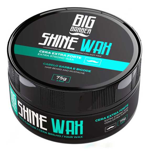 Cera Modeladora Shine Wax Big Barber 75g Premium Kit 12 Unid 1