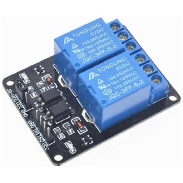 Módulo De Relé De 5v, 2 Canales, Optoacoplados 0