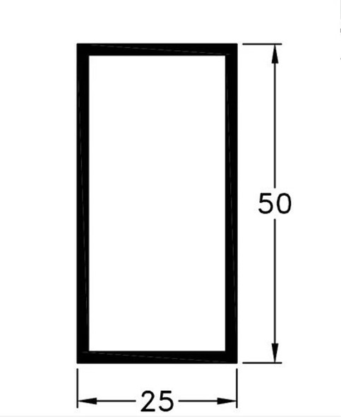 Regla 50x25 Aluminio - P/yeso/albañilería - Largo X 3 Metros 1