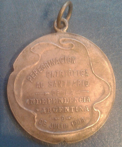 Medalla Peregrinación Patriótica Tucumán 1816 - 1908 1