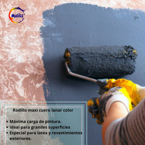 Rodillo Dorado Cuero Lanar Mayor Carga 17cm 50mm Matezz 1