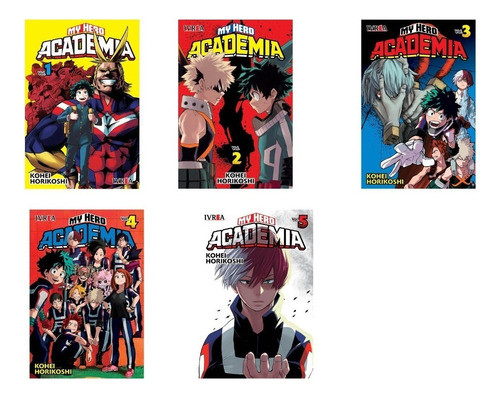 Combo My Hero Academia Vol. 01, 02, 03 , 04 Y 5  - Ivrea 0