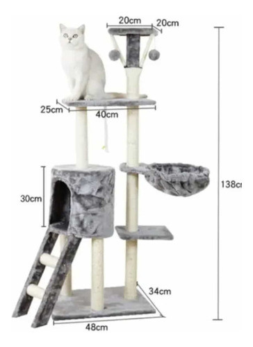 Tremendo Rascador 4 Niveles 2 Torres Rampa Y Hamaca + Envío 1
