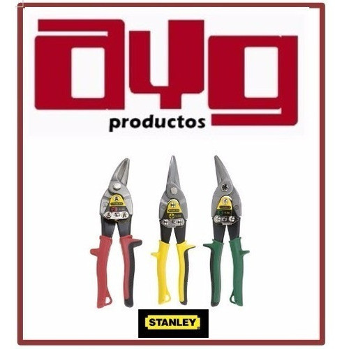 Juego Tijeras Aviacion Stanley 3 Un Recta Derecha Izquierda 1