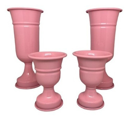 Kit 10 Vaso Imperial P Colorido Aluminio Decoração Festa 1
