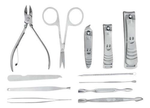 Kit Manicura Pedicura Profesional Acero Inoxidable C/estuche 1