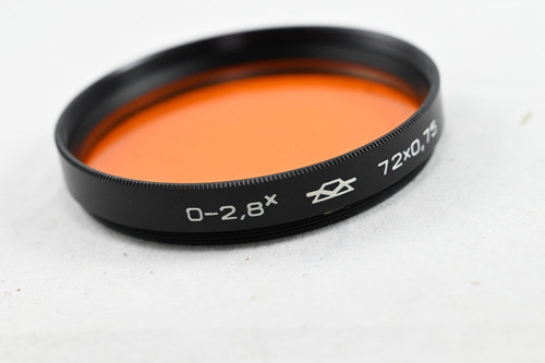 Filtro Fotografia Ruso 72mm Naranja O-2.8x 0