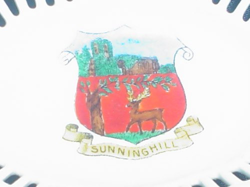 Bandeja Miniatura Escudo Sunning Hill England Plato Platito 1