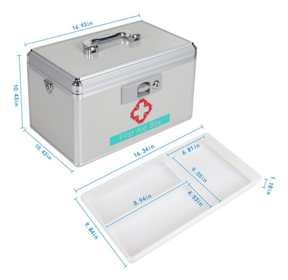 Caja De Medicina De Bloqueo, Kit De Primeros Auxilios De Al. 1