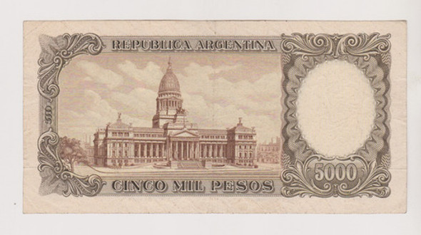 Billete Argentina 5000 $ Bottero 2172 Año 1963 Muy Bueno 1