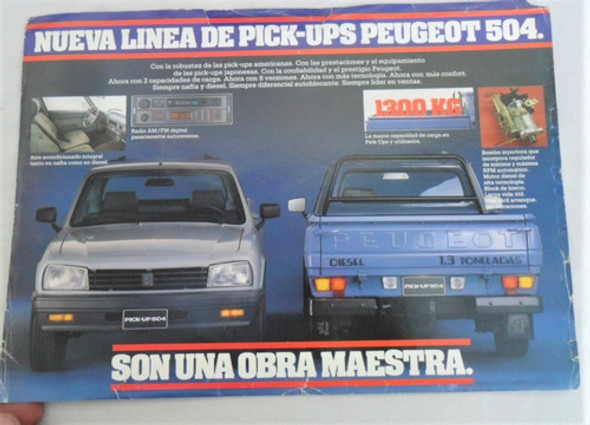 Folleto Peugeot 504 Pick Up Sevel No Manual Antiguo Auto 0 Folleto Peugeot 504 Pick Up Sevel No Manual Antiguo Auto 0