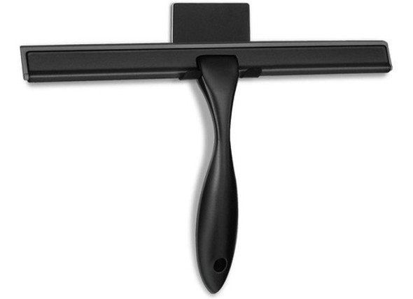 Accesorio Baño Limpia Mampara Vidrio Acero Inox. Negro 30cm 0