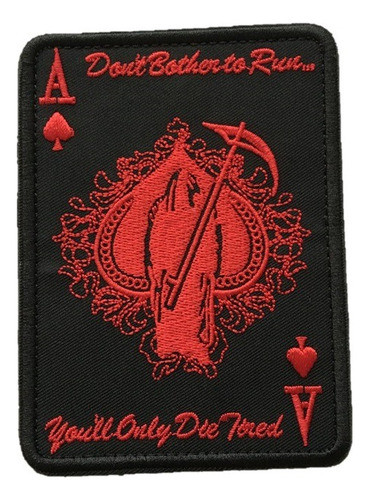 Patch As De Espadas Morte Matador Ceifador Preto / Vermelho 0