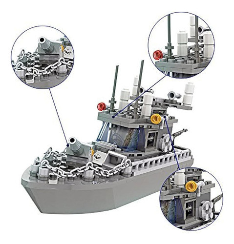 Army Toys Battleship Building Blocks Barco De Guerra De La G 1